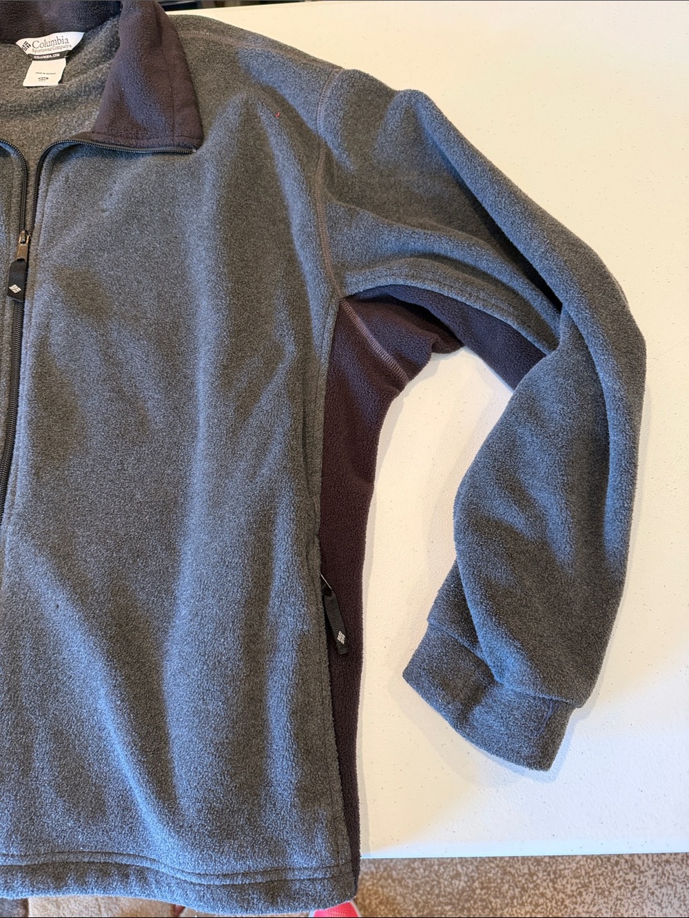 Columbia Grey Full-Zip Fleece Jacket - Picture 3 of 4